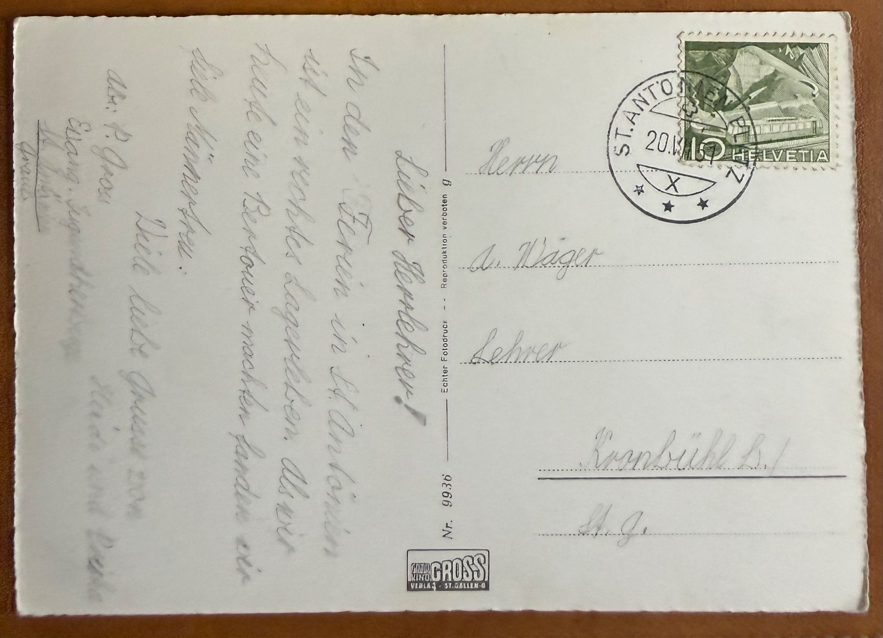 Cartoline postali: St. Antönien - Schafherde 1951 – Usato da Lutry venduto da Ediego 1