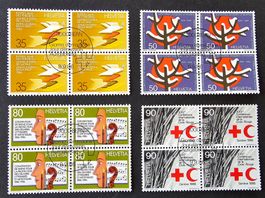 Sonderpostmarken II /ET (1986) Viererblöcke mit Tab