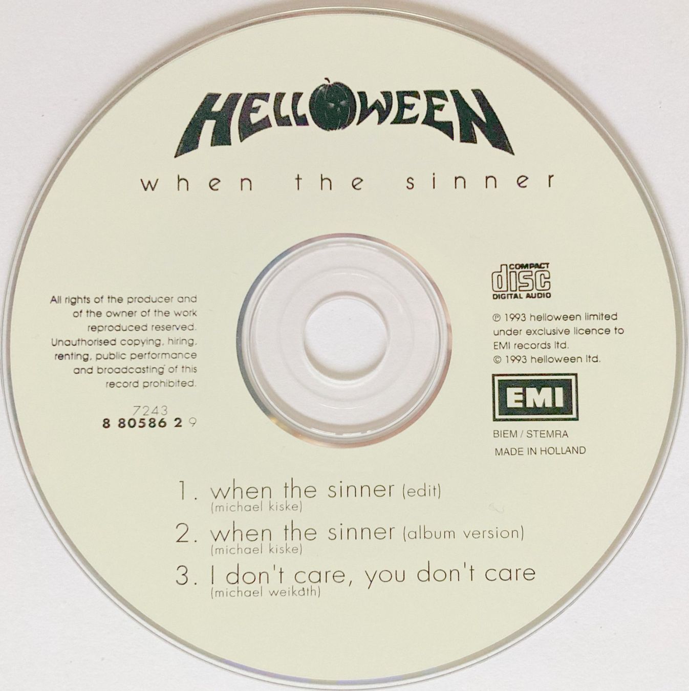 CD: HELLOWEEN - WHEN THE SINNER – Usato da Bottens venduto da hotter-than-hell 2