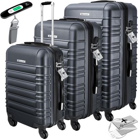 Hartschalenkoffer 3tlg Set M-L-XL grau