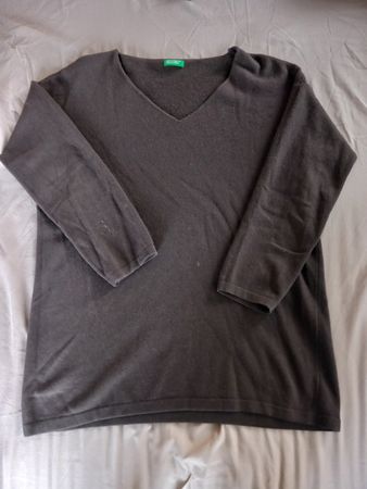Pull brun foncé en laine Taille M