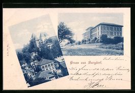 Burgdorf, Teilansicht mit Burg, Gebäude