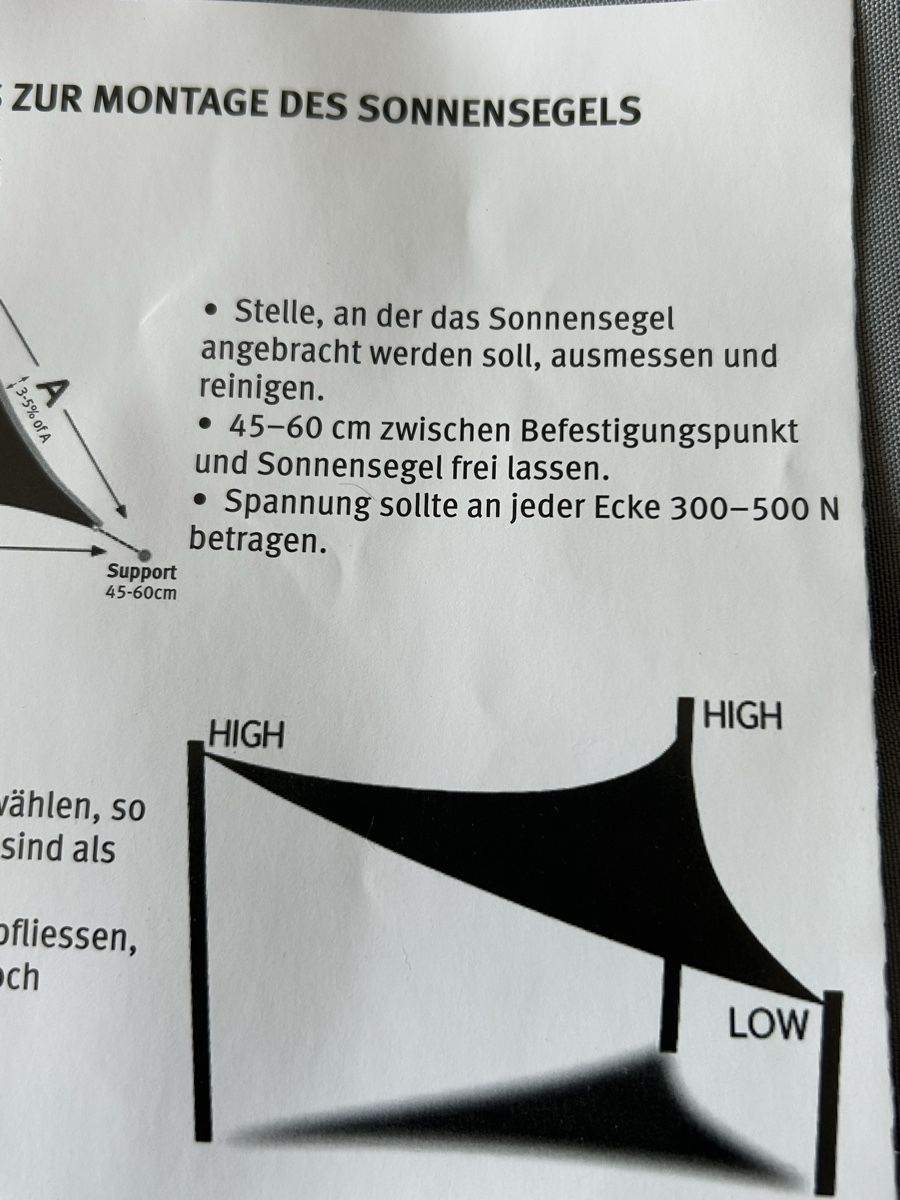 Tende da sole: Sonnensegel 360 x 360 x 360 cm – Nuovo e nell'imballaggio originale da Frauenfeld venduto da berk39 4