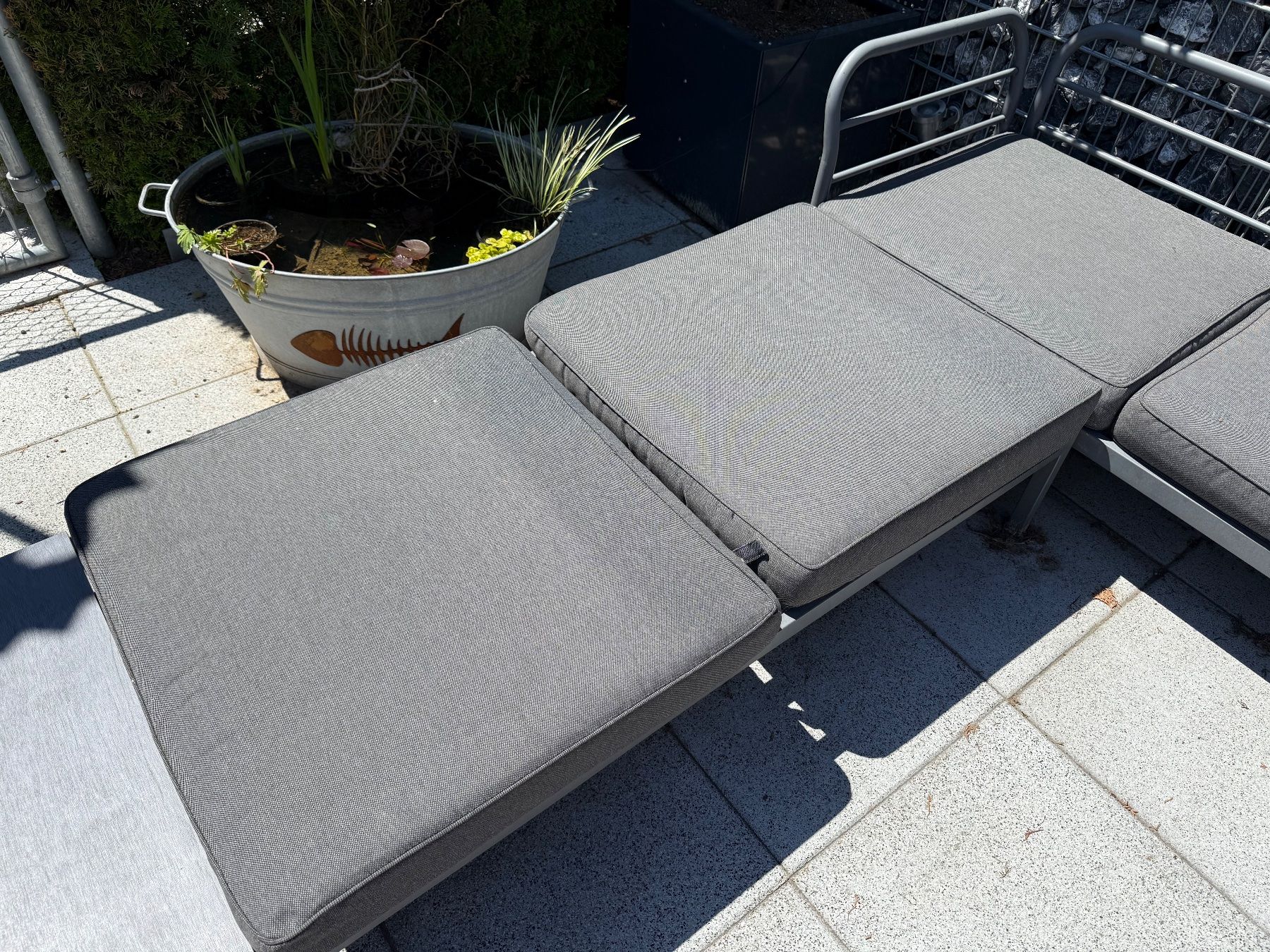 Divani: Jysk Gartenlounge  Lounge Gartensofa Baltimore grau – Usato da Thörishaus venduto da Swaxx 3