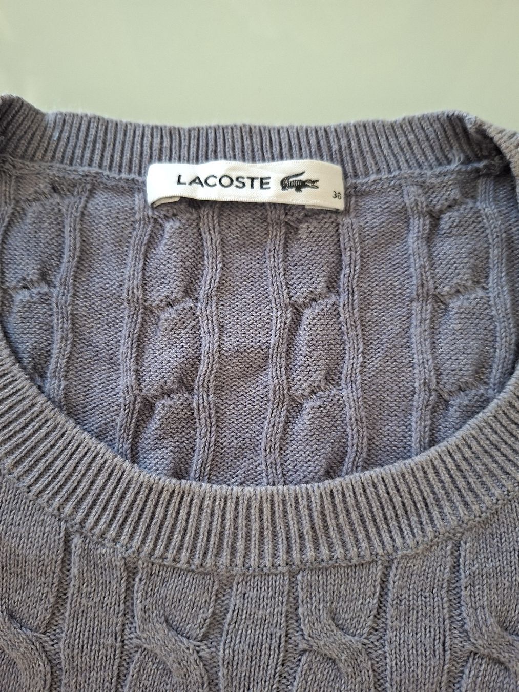 Lacoste Maglioni & Felpe: Pull Lacoste gris torsadé taille 36  – Usato da Renens VD venduto da ser_j2fn 3