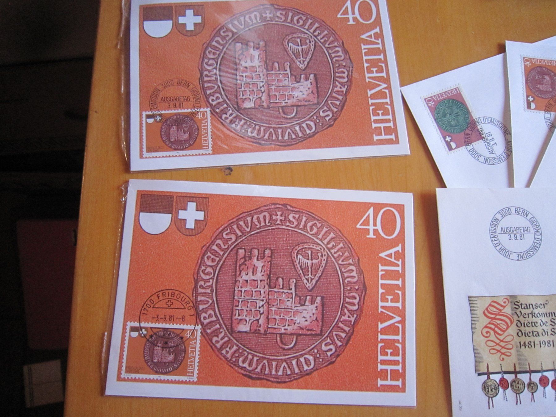 Tutti i francobolli: CH 1981 FDC Serien und einzeln und Maximumkarten – Usato da Gordola venduto da Polentaefung 1