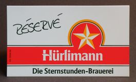 Brauerei HÜRLIMANN Bier Zürich RÉSERVÉ Tisch Reservierung