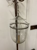 Antike Kolonial Glas Hängelampe,