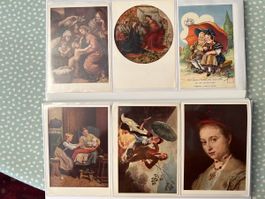 6 cartes postales des années 1950 selon photos