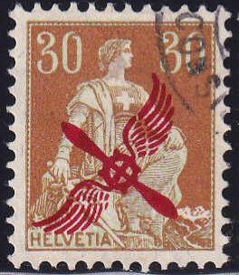 Alle Briefmarken: F1, Flugpostmarke mit Propeller Eckstempel Attest Kt. 2000.- – Neu (gemäss Beschreibung) aus Baden von Eggi 1