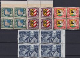 1930, J53-J56 Viererblöcke Pro Juventute postfrisch **. 40.-
