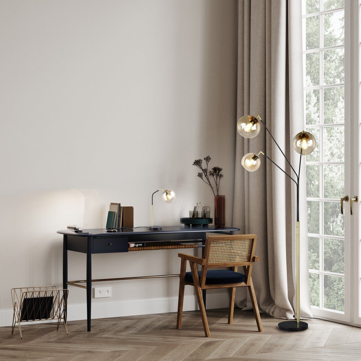 Lampen: Stehleuchte, Metall, Glas, 200 cm Höhe – Neu (gemäss Beschreibung) aus Kreuzlingen von Smart-Light 2