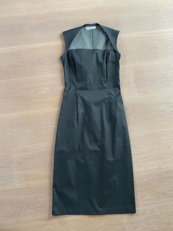 Grau glänzendes Cocktailkleid Gr 34