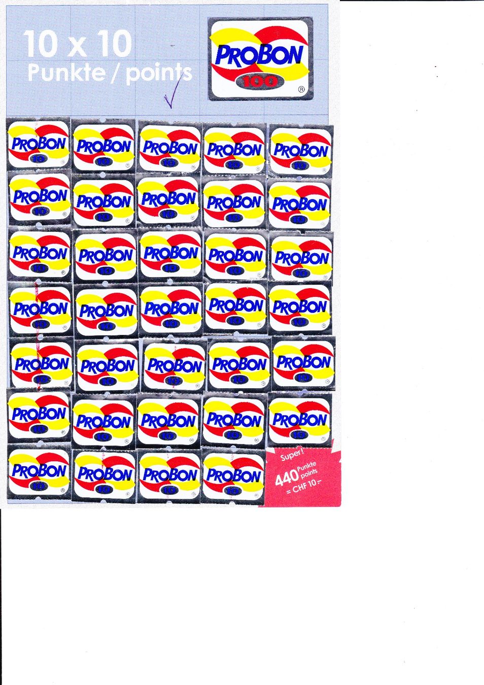Timbres & points: ProBons gemäss Bilder – D'occasion à Obfelden par Kleha 2