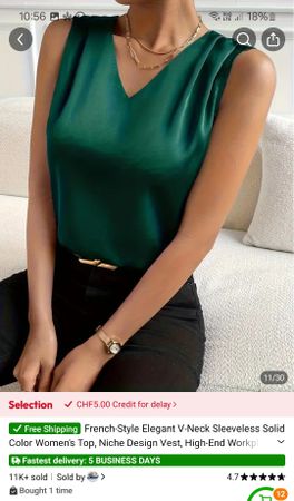 Dunkelgrüne Bluse, Gr. XXL, neu & elegant!