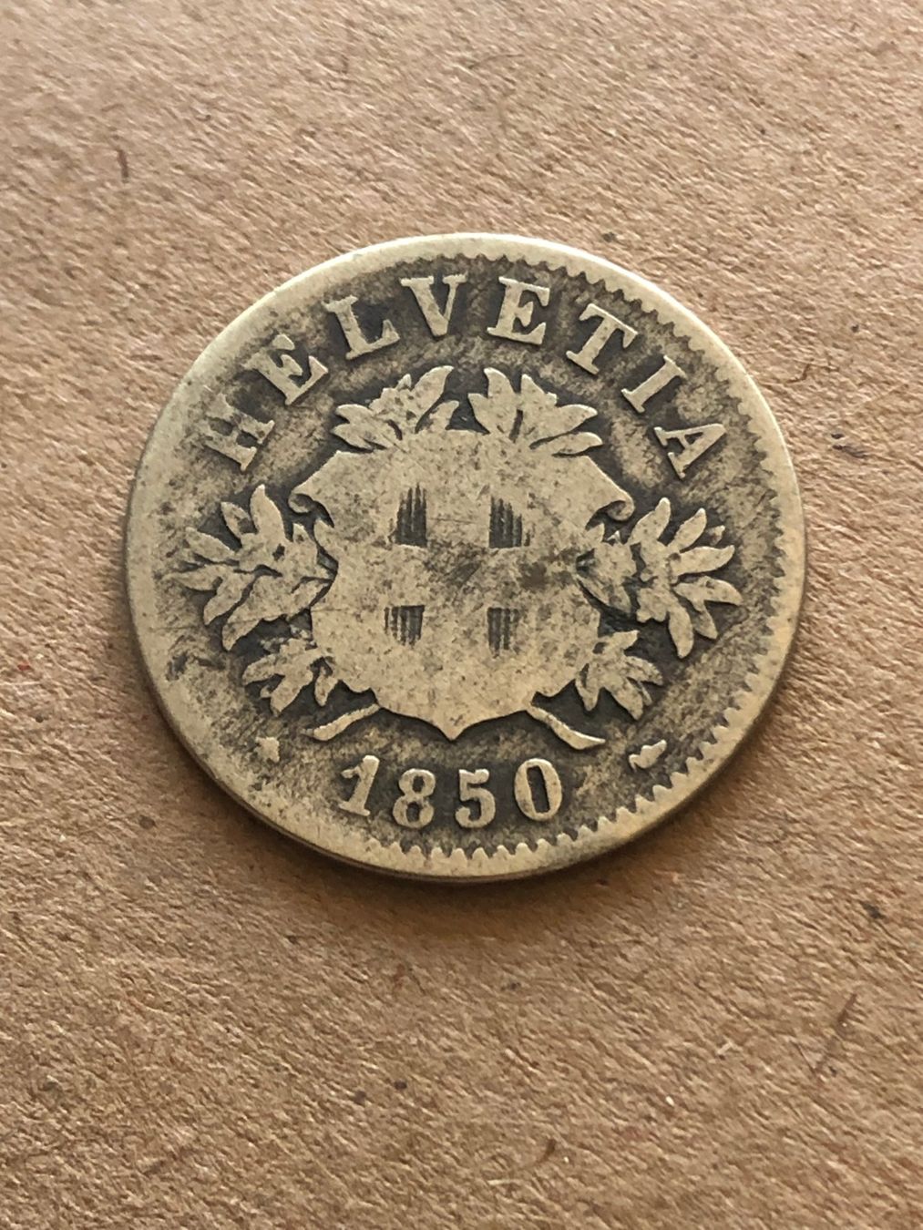 Alle Münzen: 20 Rp. 1850 – Gebraucht aus Schötz von Odpa