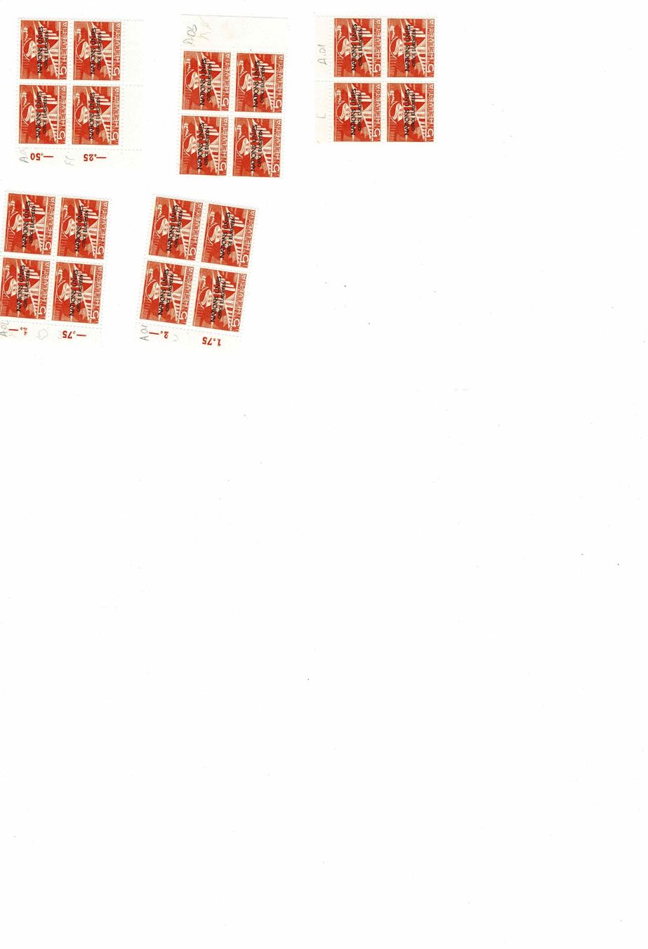 Alle Briefmarken: Natipns Unis Nr, 1 5ct. Abarten – Neu (gemäss Beschreibung) aus Lausanne von Whorvath