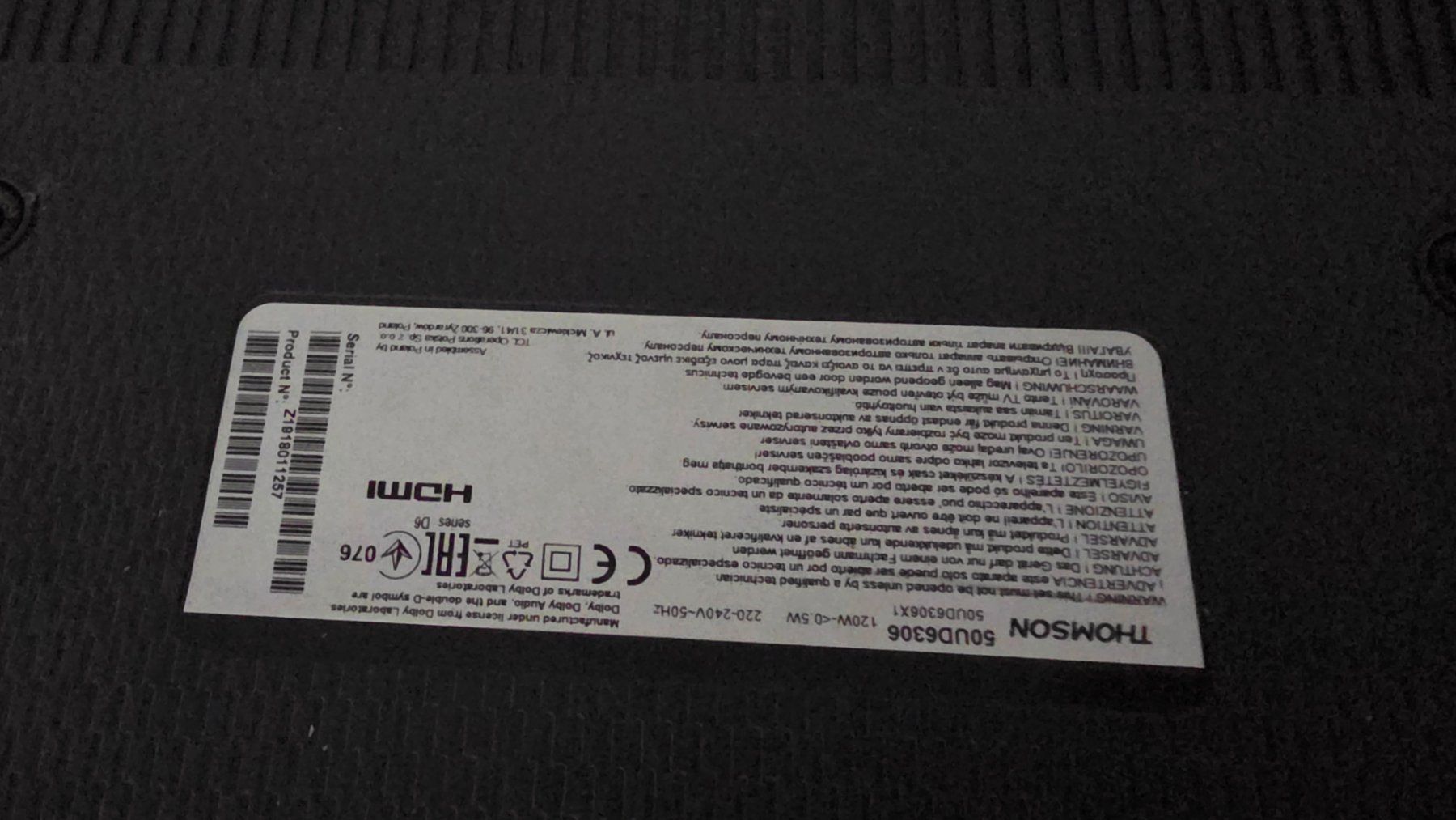 Thomson Televisori: TV thomson 50UD6306 – Usato da Chiasso venduto da plf_qqs6 3