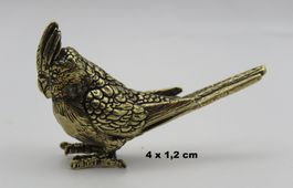 HAUBENSITTICH - kleine Messing Figur - Dekoration - 4x1,2cm