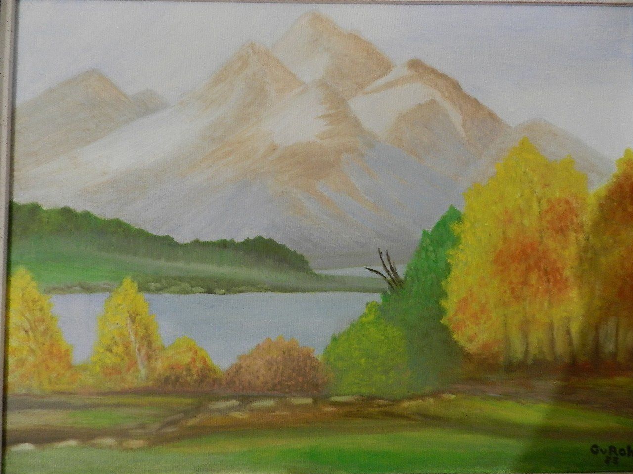 Gemälde: Landschaft Bild mit Gv Rohr 1983er – Gebraucht aus Emmenbrücke von Ulisse-22 1