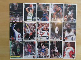 Seltene Upperdeck NBA Basketball Karten aus den 90er Jahren