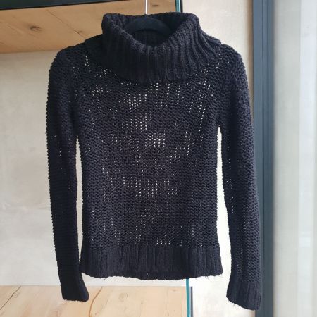 🐸 ROLLKRAGEN STRICK-PULLOVER XS