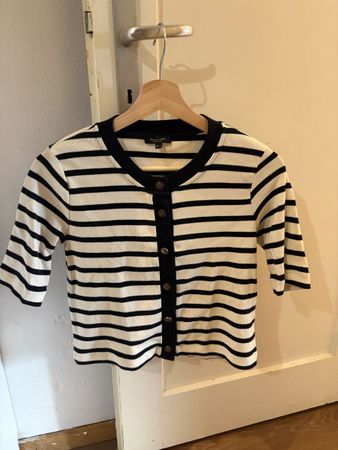 Gilet rayé noir blanc S