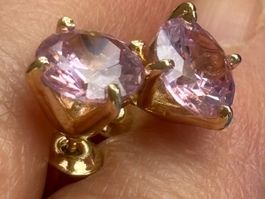 Luxus Elegante Ohrstecker Ohrschmuck Farbe: Gold/Rosa