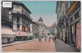 Bellinzona - Via della Stazione - animee - Litho