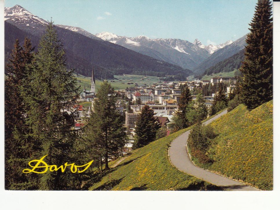 Cartoline postali: Davos ca. 1980 – Usato da Bürglen TG venduto da StampGraf