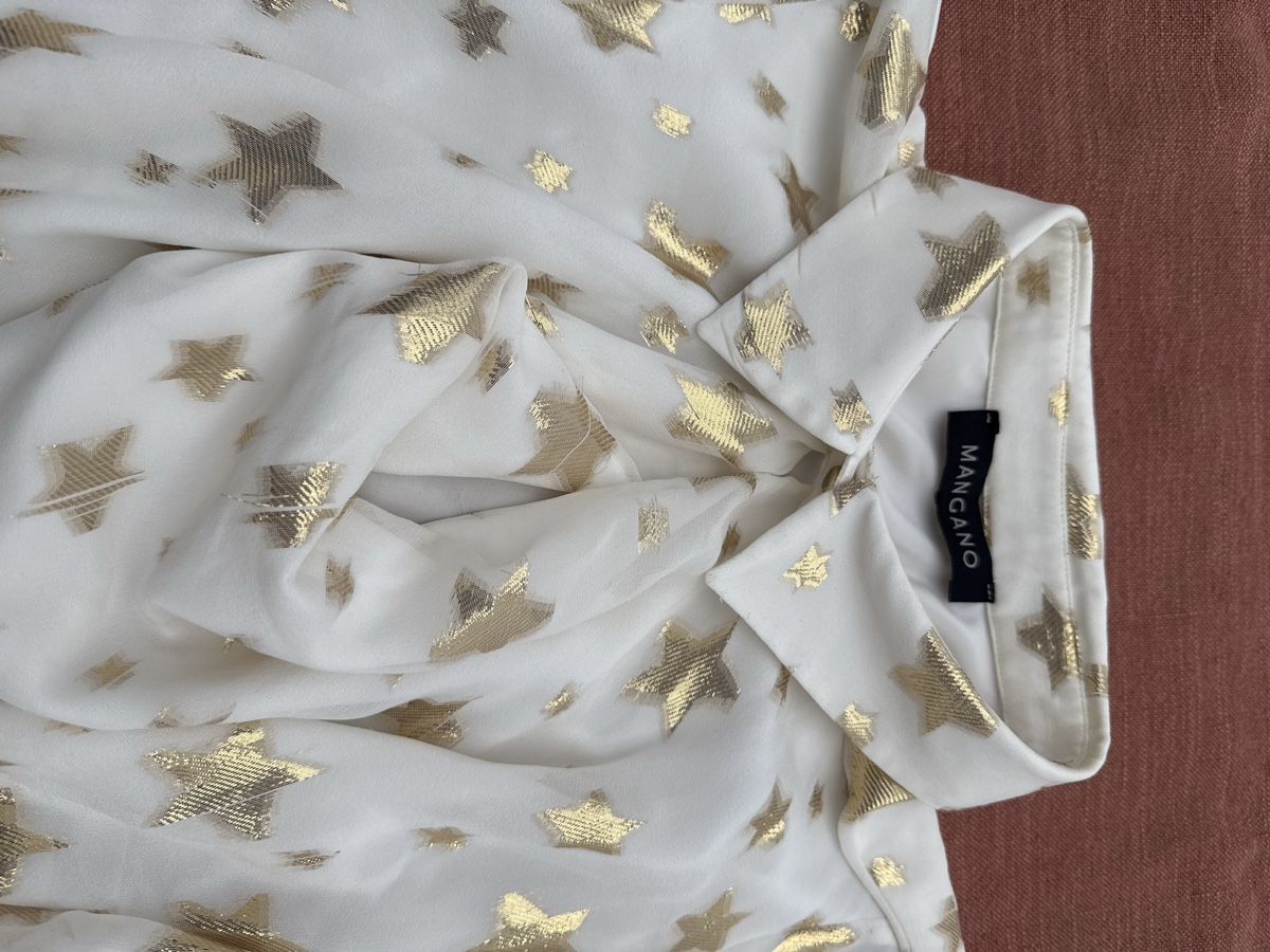 Camicette: Camicetta in seta avorio con stelle oro – Usato da Sion venduto da marca75 2