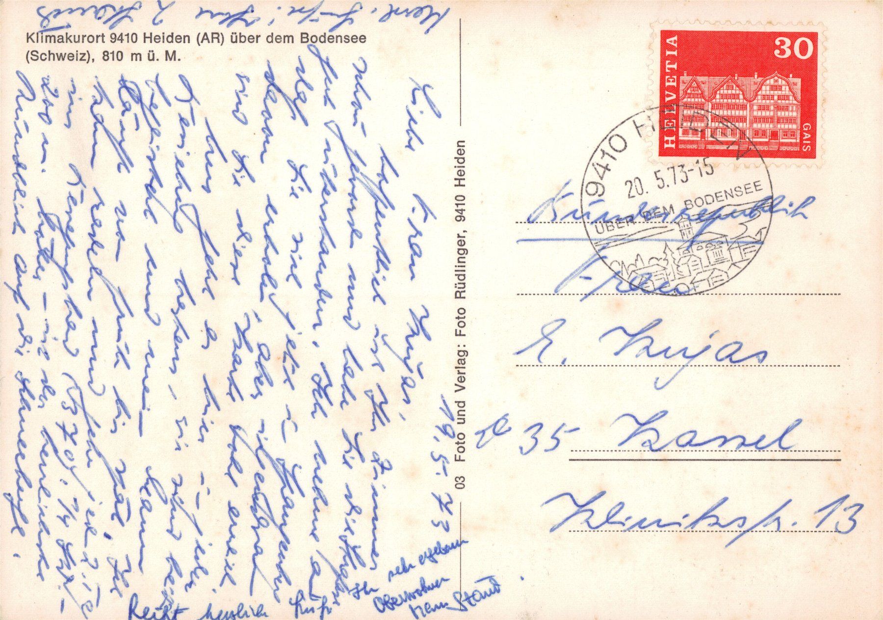 Cartoline postali: AK Klimakurort Heiden (AR), Bodensee – Usato da Eggersriet venduto da glasshouse3egg 1