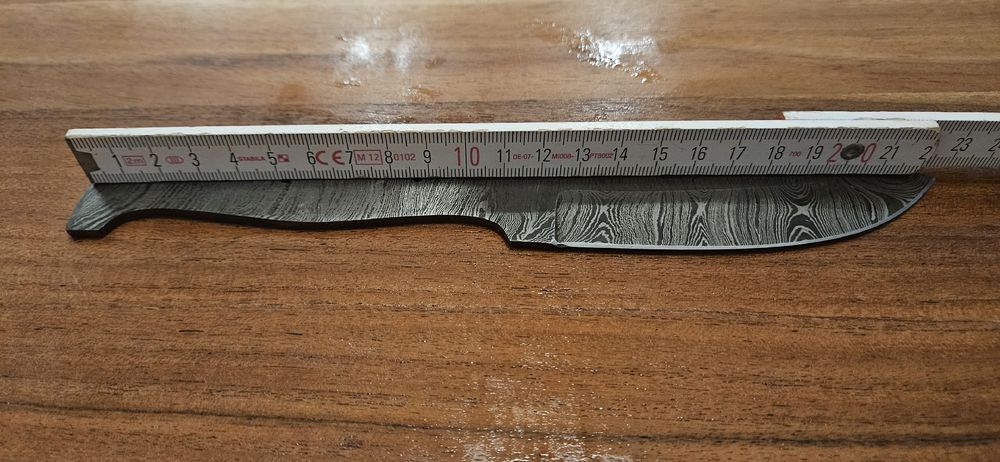 Handgeschmiedetes Damast-Messer – Jagdmesser, 288 Lagen, 15,5 Cm Gesamtlänge, Mit Lederscheide
