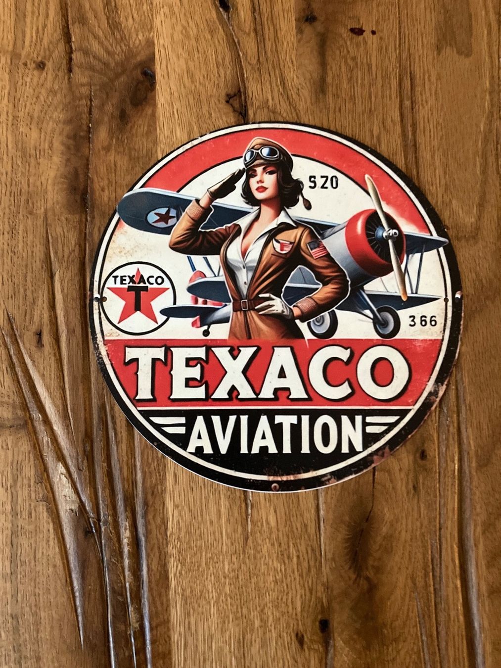 Texaco Insegne: Texaco Motor Oil Aviation Blechschild – Nuovo e nell'imballaggio originale da Bremgarten AG venduto da Eurotiz 1