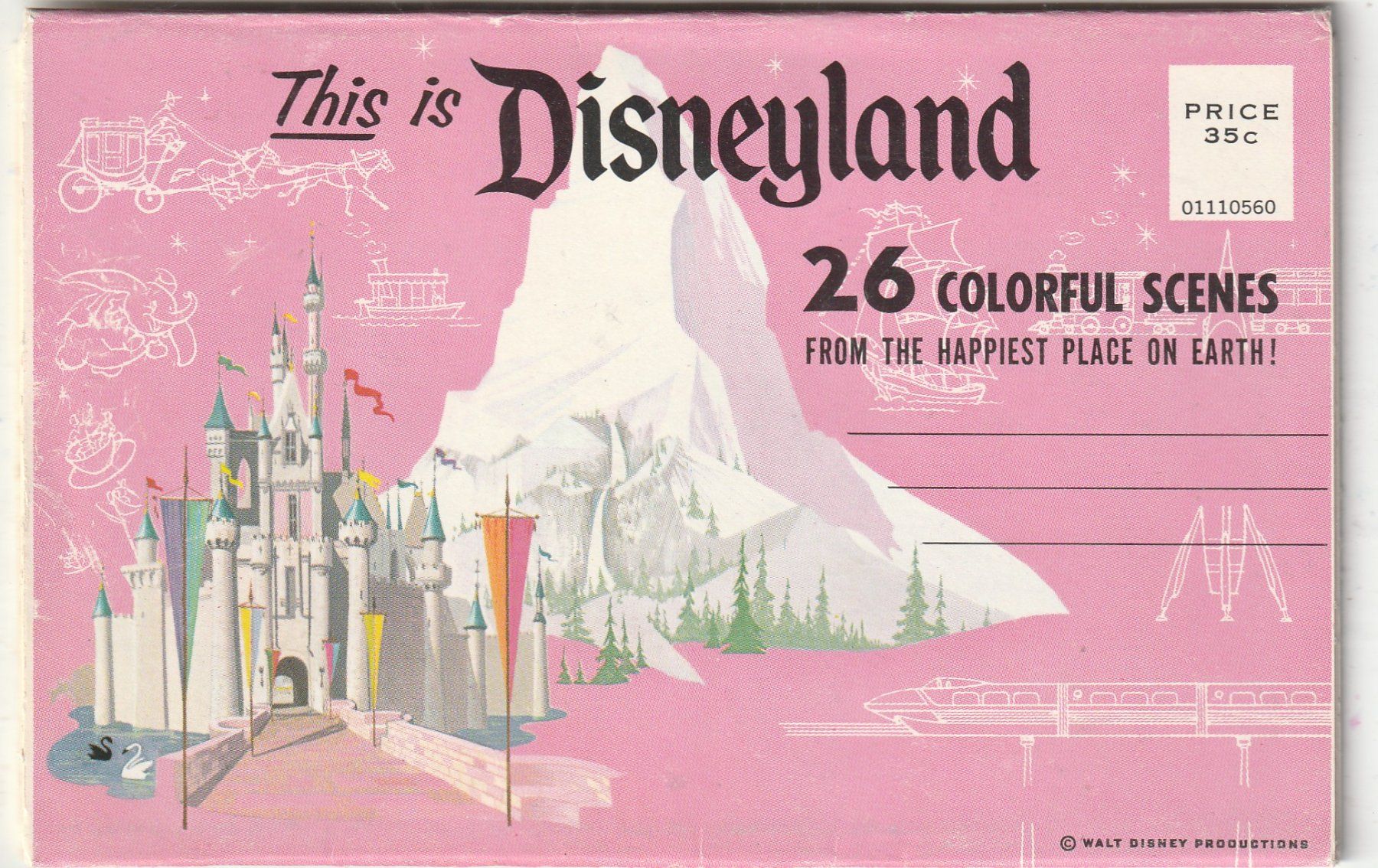 Cartoline postali: 26er Kartenblock  Disneyland – Usato da Lumbrein venduto da made02