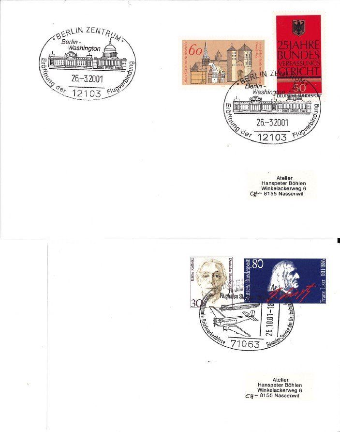 Tutti i francobolli: 6 Sonderstempel BRD – Usato da Bellach venduto da qsearch 1