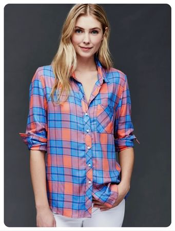💗GAP💗 Boyfriend Plaid Shirt Kariertes Hemd XS
