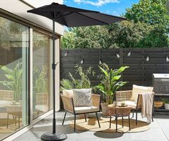 Parasol DEMI 280cm - Anthtacite - NEUF - A l'emporter