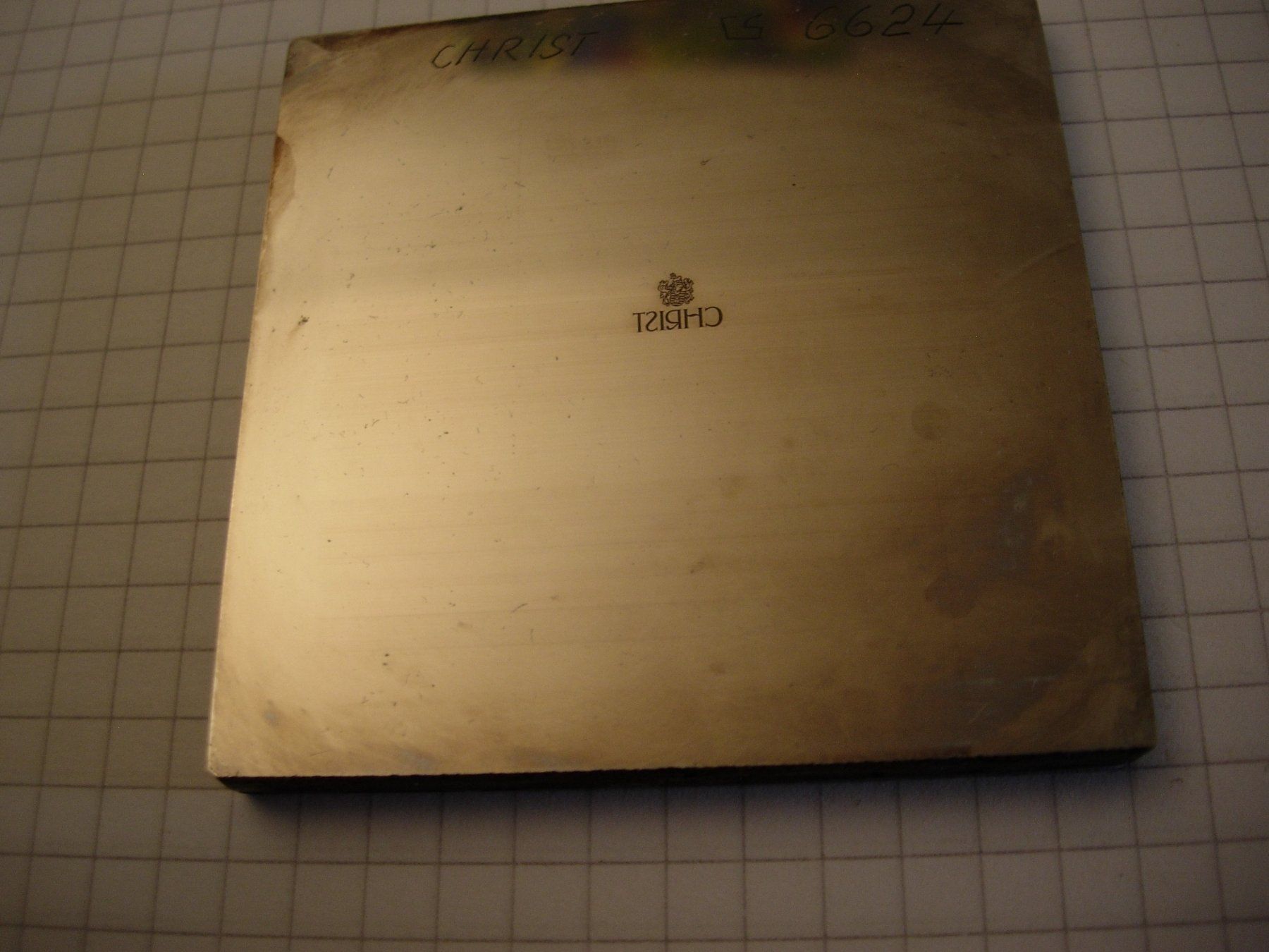 Uhren: Cliché/Druckplatte   CHRIST   6624 – Gebraucht aus Hagneck von Simu696