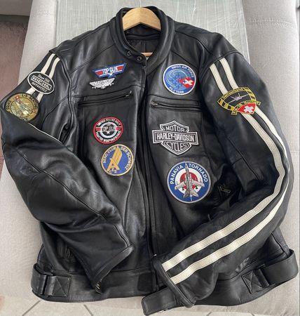 Richa Gr.60 Flieger Motorrad Jacke Leder Lederjacke schwarz