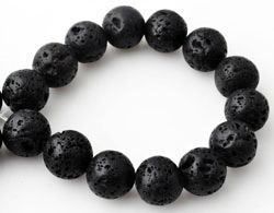 Pietre preziose: Lava Perlen 8mm schwarz 1 Strang – Nuovo (secondo la descrizione) da Alpnachstad venduto da perlengaby 1