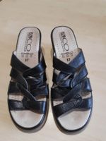 Schwarze ACO Keilabsatz Sandalen, Grösse 37,