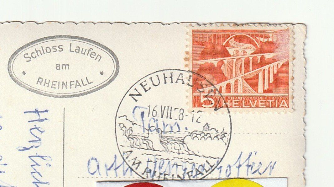 Ansichtskarten: Ansichtskarte Rheinfall mit Schloss Laufen 16.07.2012 – Gebraucht aus St. Gallen von Ricardo_Deals 2