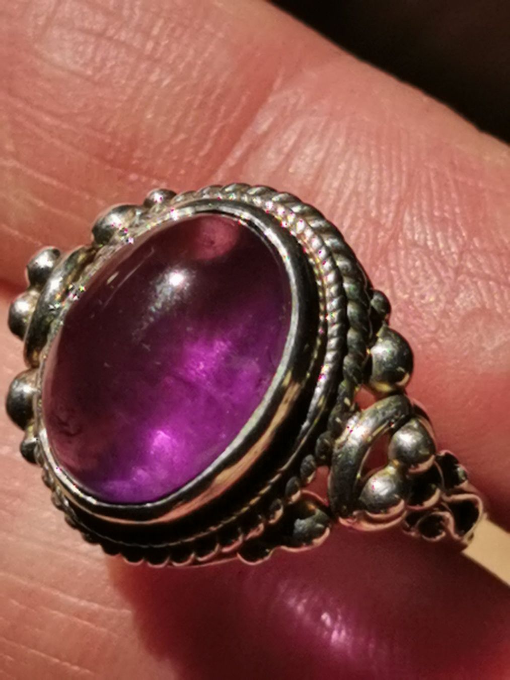 Anelli: Damen Silber 925 Ring mit Amethyst Cabochon. – Nuovo (secondo la descrizione) da Schlieren venduto da vlalif 1