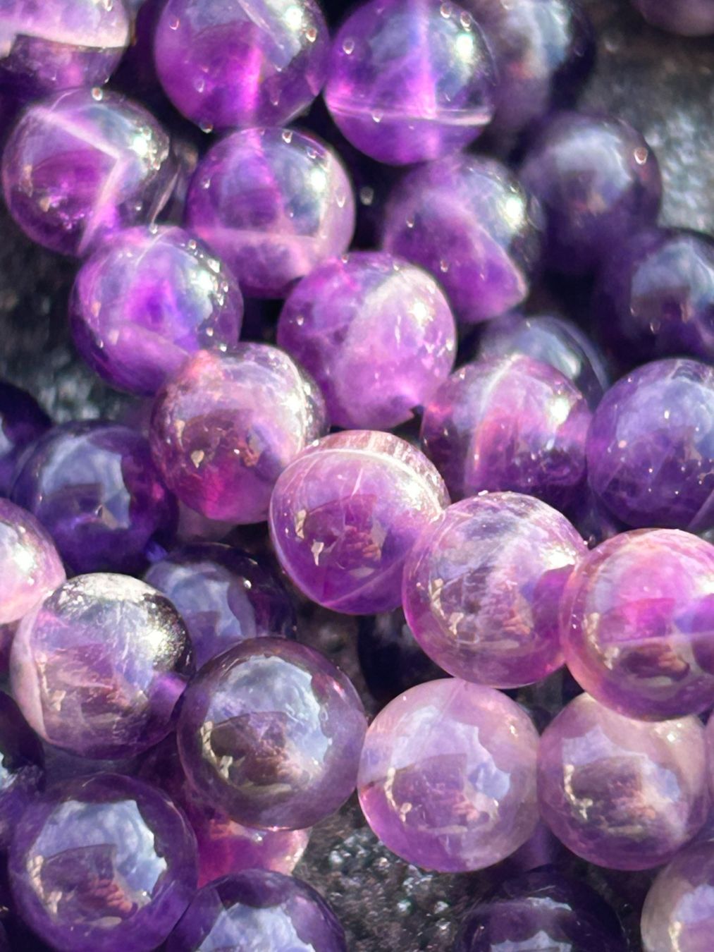Pietre preziose: Strang echte dream amethyst Kugeln 6 mm – Nuovo e nell'imballaggio originale da Niederrohrdorf venduto da Ytobi