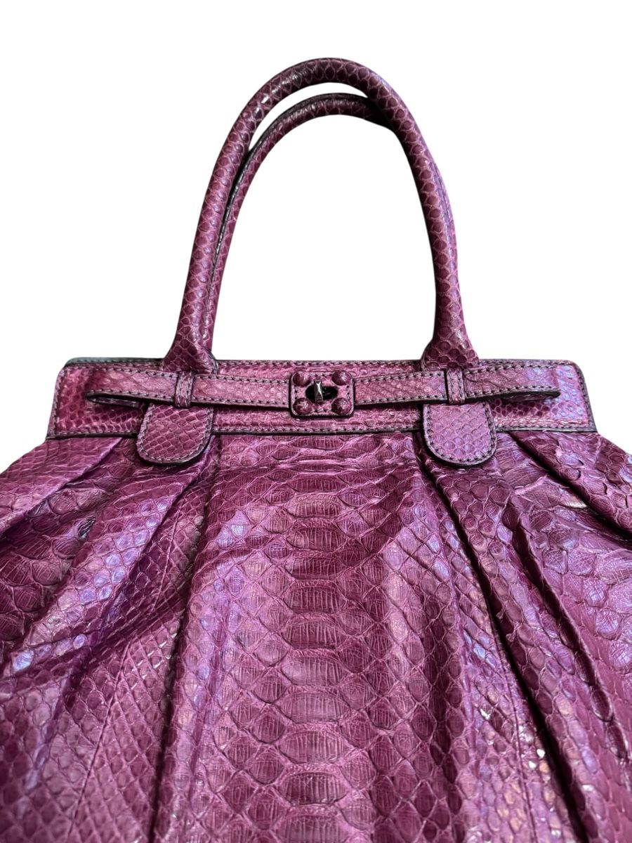 Sacs femmes: Zagliani Python Bag - seltene, purpurrote Handtasche! – D'occasion à Zürich par Finesse54 1