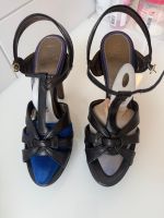 Elegante Ledersandalen Navyboot, Schwarz, Gr. 37.5, NP479!