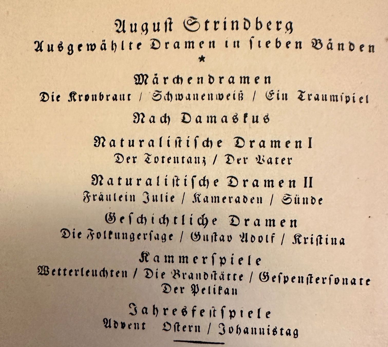 Libri: August Strindberg: 5 Bde. Romane, 7 Bde. Dramen – Usato da Zürich venduto da allp 7