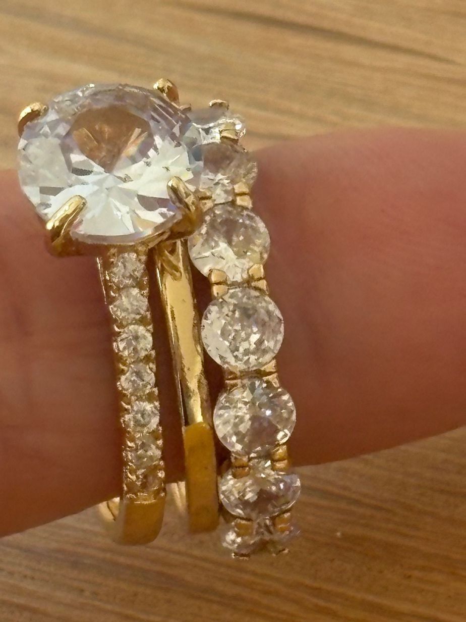Ringe: Luxus Elegante Trio Gr:17/7 Ring   Farbe: Gold – Neu (gemäss Beschreibung) aus Bremgarten AG von nullpunktnull 7