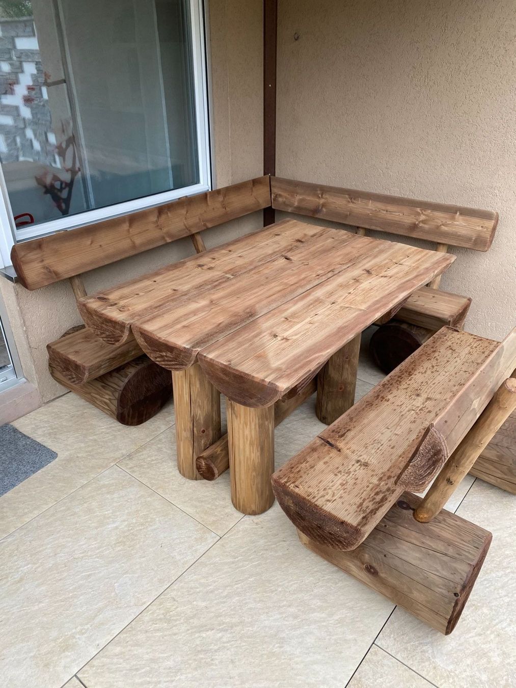 Articoli in legno: Gartenmöbel aus Rundholz/Bretter – Nuovo e nell'imballaggio originale da Heimisbach venduto da Rundholzmoebel 6